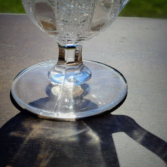 Antique EAPG Glass Creamer George Duncan & Sons Paneled Cane c.1880s USA Made - Picture 4 of 8